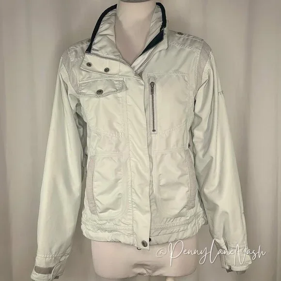 Columbia Titanium Omni-Tech Ski Jacket Medium M White - Picture 1 of 13